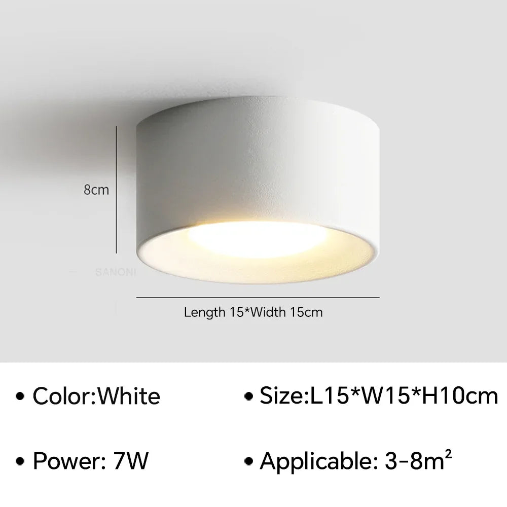 U500 Modern LED Ceiling Lamp Cylinder Spotlight