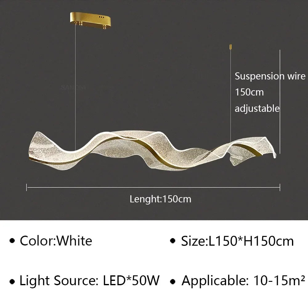 Designer Acrylic Chandelier Dimmable Hanging Lamps