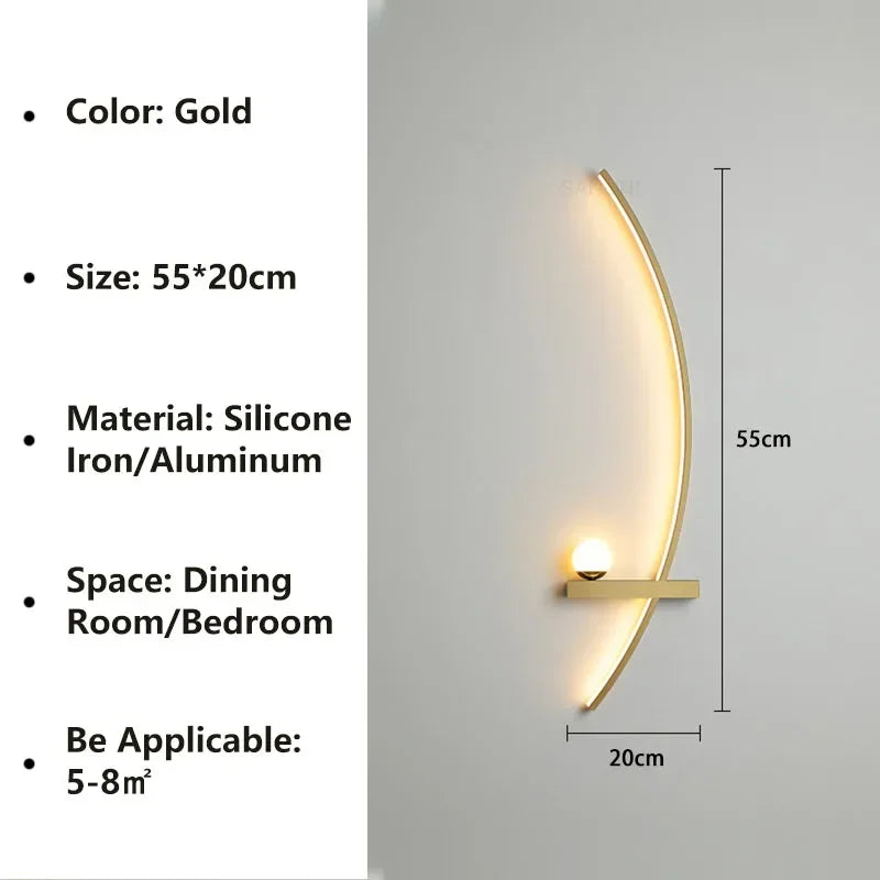 Nordic LED Wall Lamp Stripes Wall Sconce
