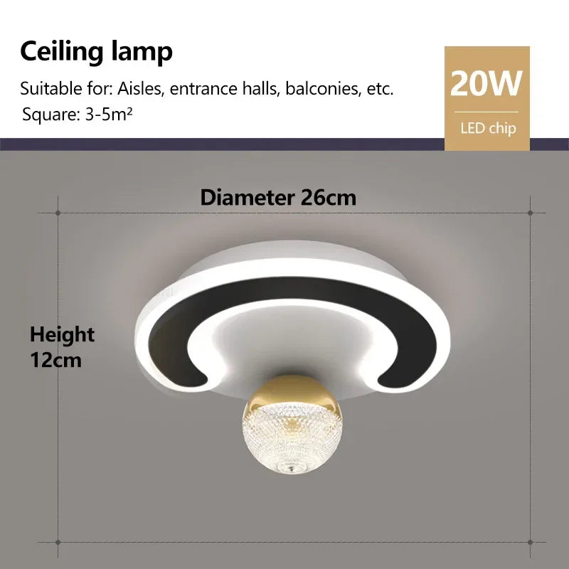 QW101 Modern LED Aisle Ceiling Lamp Chandelier
