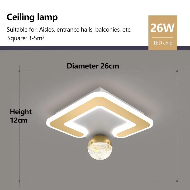QW101 Modern LED Aisle Ceiling Lamp Chandelier