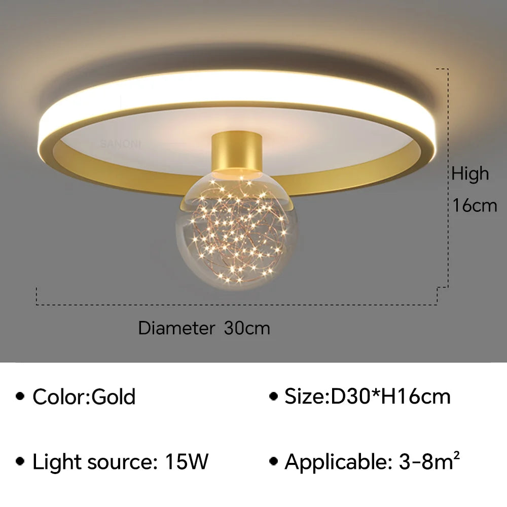 QW101 Modern LED Aisle Ceiling Lamp Chandelier