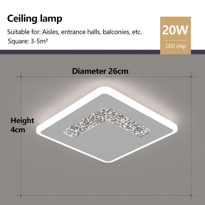 QW101 Modern LED Aisle Ceiling Lamp Chandelier