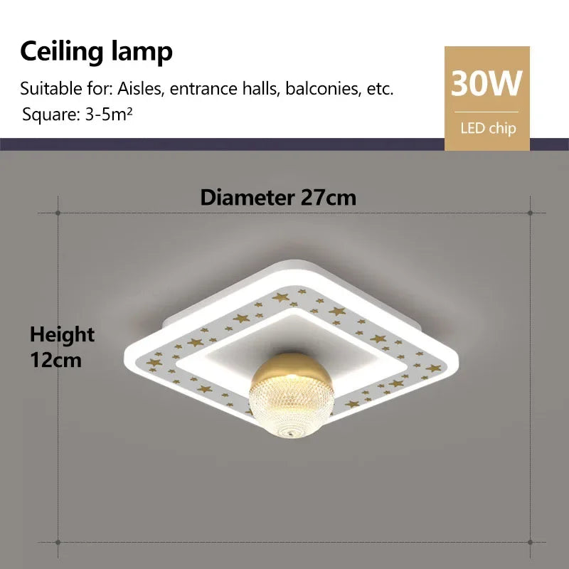 QW101 Modern LED Aisle Ceiling Lamp Chandelier