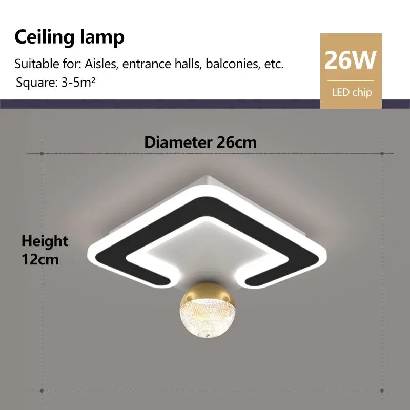 QW101 Modern LED Aisle Ceiling Lamp Chandelier