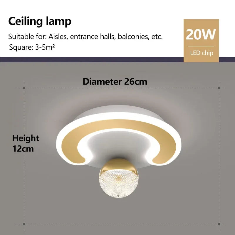QW101 Modern LED Aisle Ceiling Lamp Chandelier