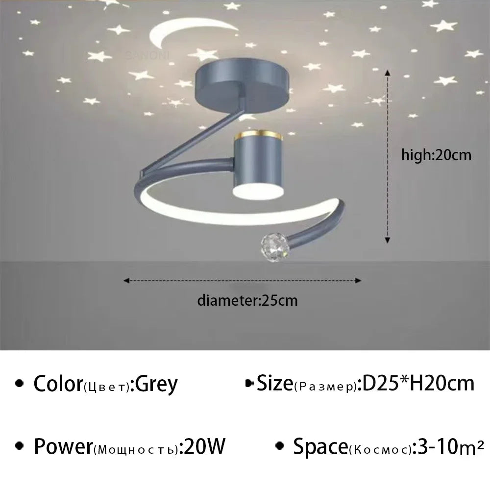 Q 12 Modern LED Aisle Ceiling Lamp