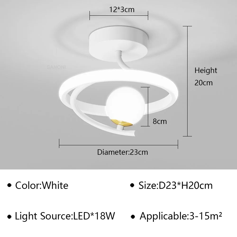 Q 12 Modern LED Aisle Ceiling Lamp