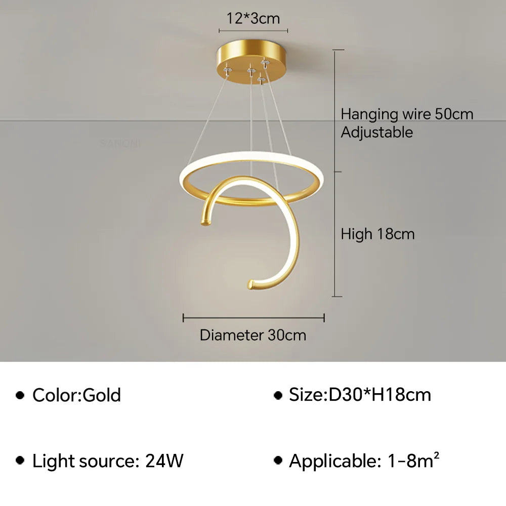 Q 12 Modern LED Aisle Ceiling Lamp