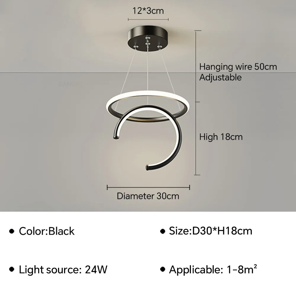 Q 12 Modern LED Aisle Ceiling Lamp