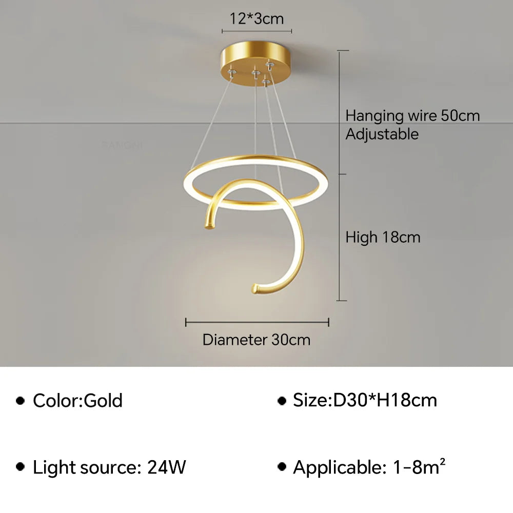 Q 12 Modern LED Aisle Ceiling Lamp