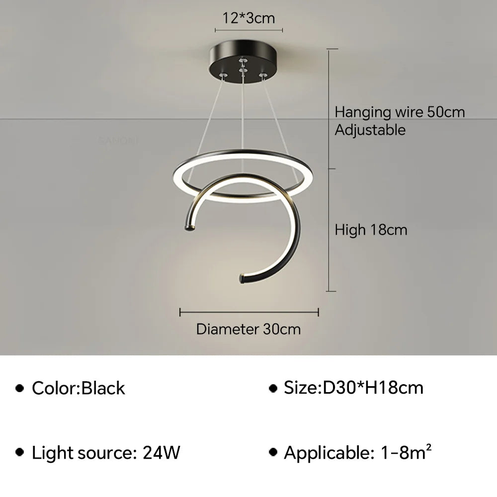 Q 12 Modern LED Aisle Ceiling Lamp