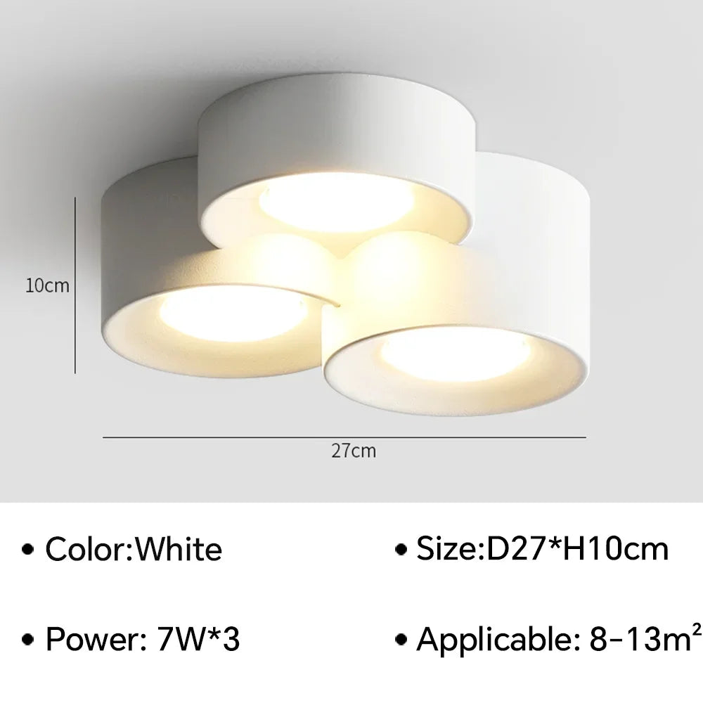 U500 Modern LED Ceiling Lamp Cylinder Spotlight