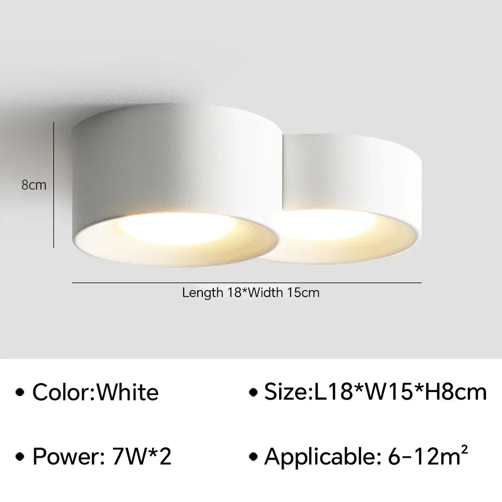 U500 Modern LED Ceiling Lamp Cylinder Spotlight