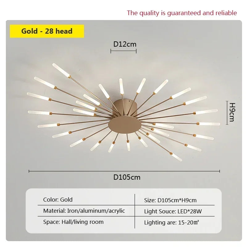 Modern LED Ceiling Lamps - Acrylic Sunflower Ceiling Lights