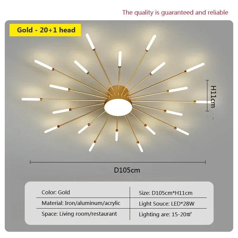 Modern LED Ceiling Lamps - Acrylic Sunflower Ceiling Lights