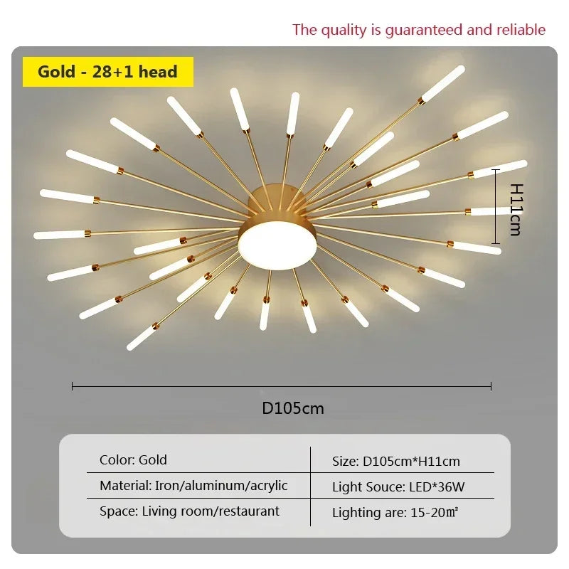 Modern LED Ceiling Lamps - Acrylic Sunflower Ceiling Lights