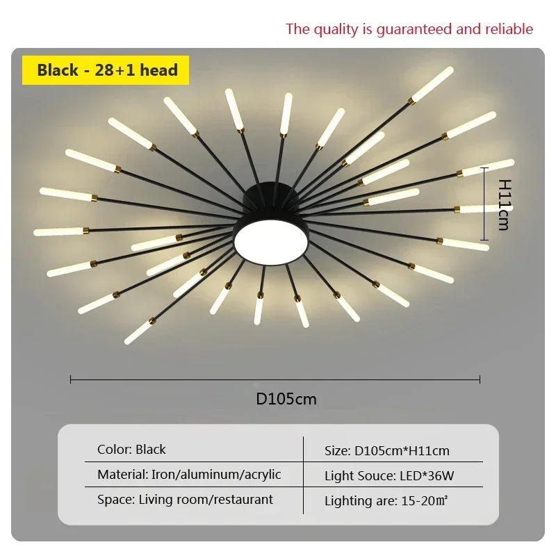 Modern LED Ceiling Lamps - Acrylic Sunflower Ceiling Lights
