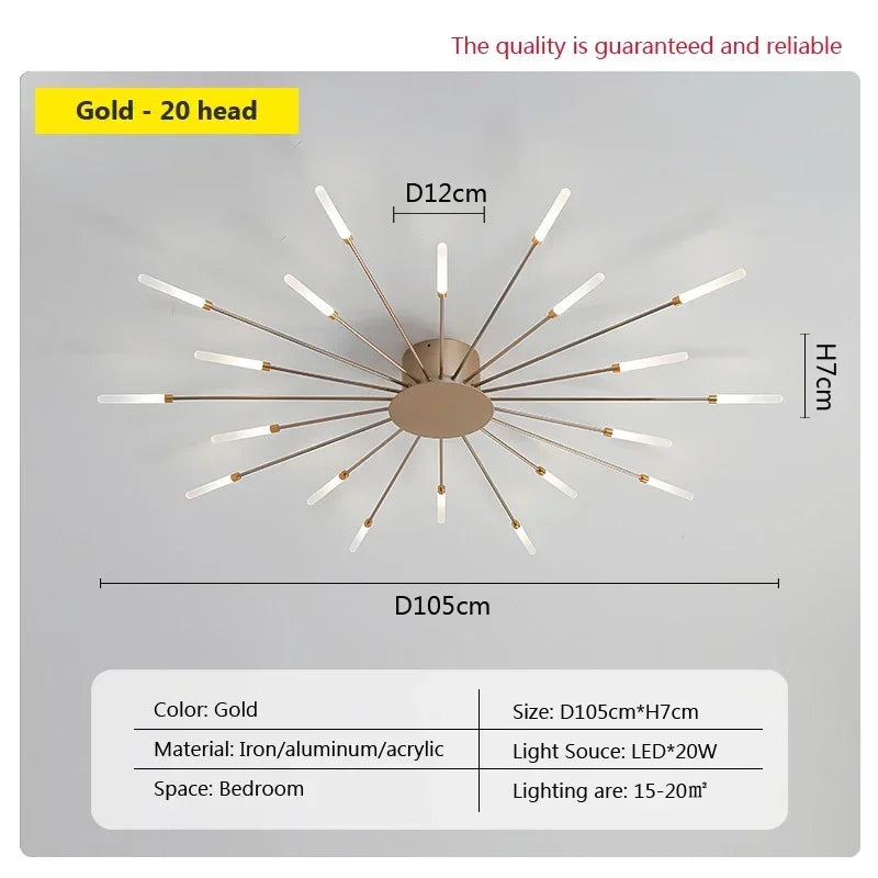 Modern LED Ceiling Lamps - Acrylic Sunflower Ceiling Lights