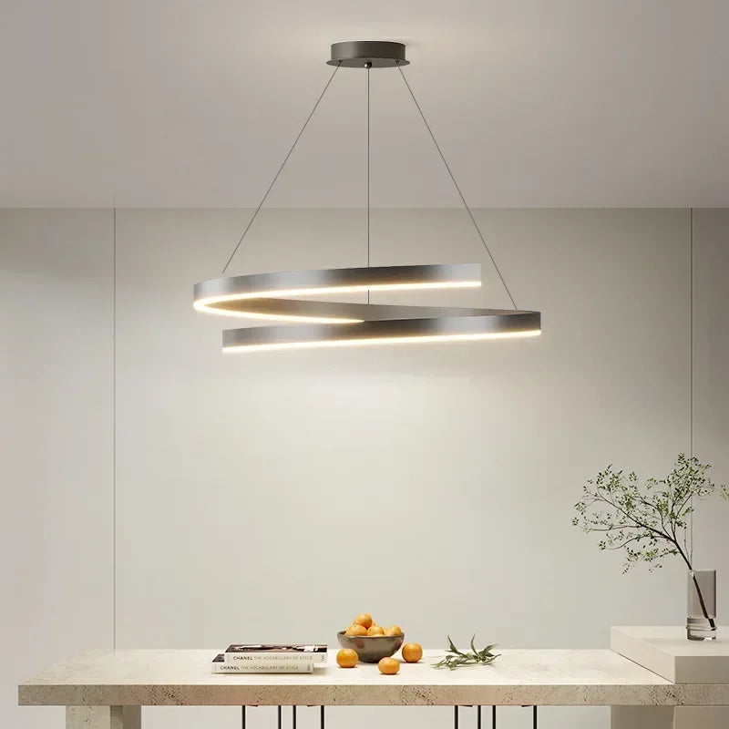 LED Spiral Pendant Light Chandelier