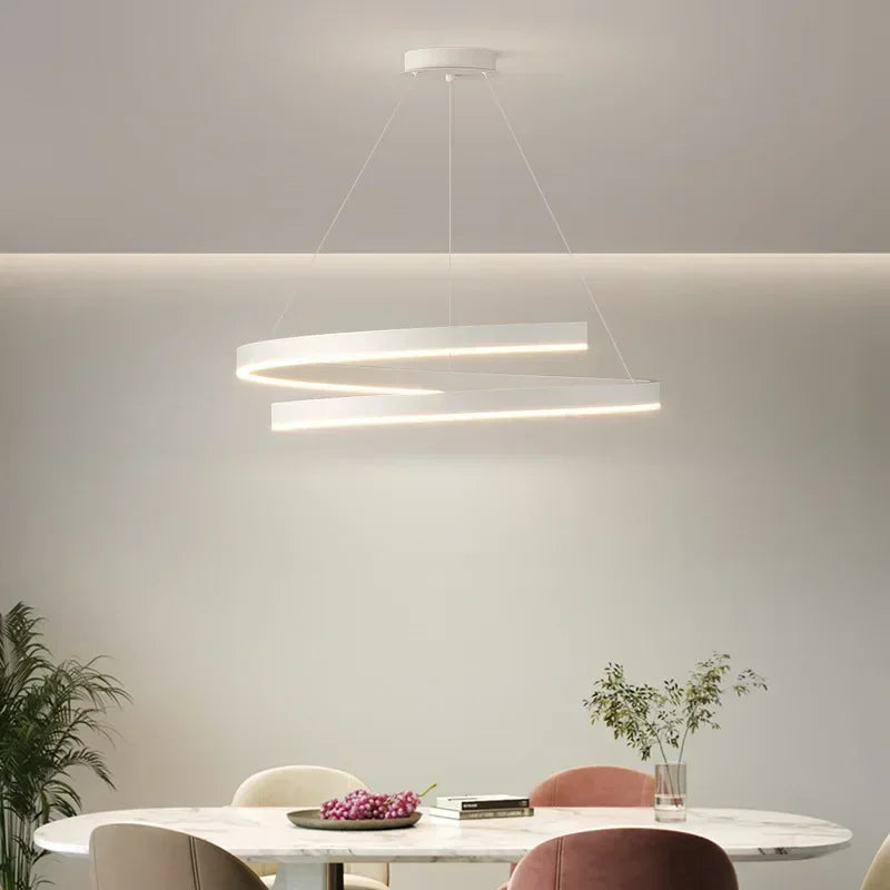 LED Spiral Pendant Light Chandelier