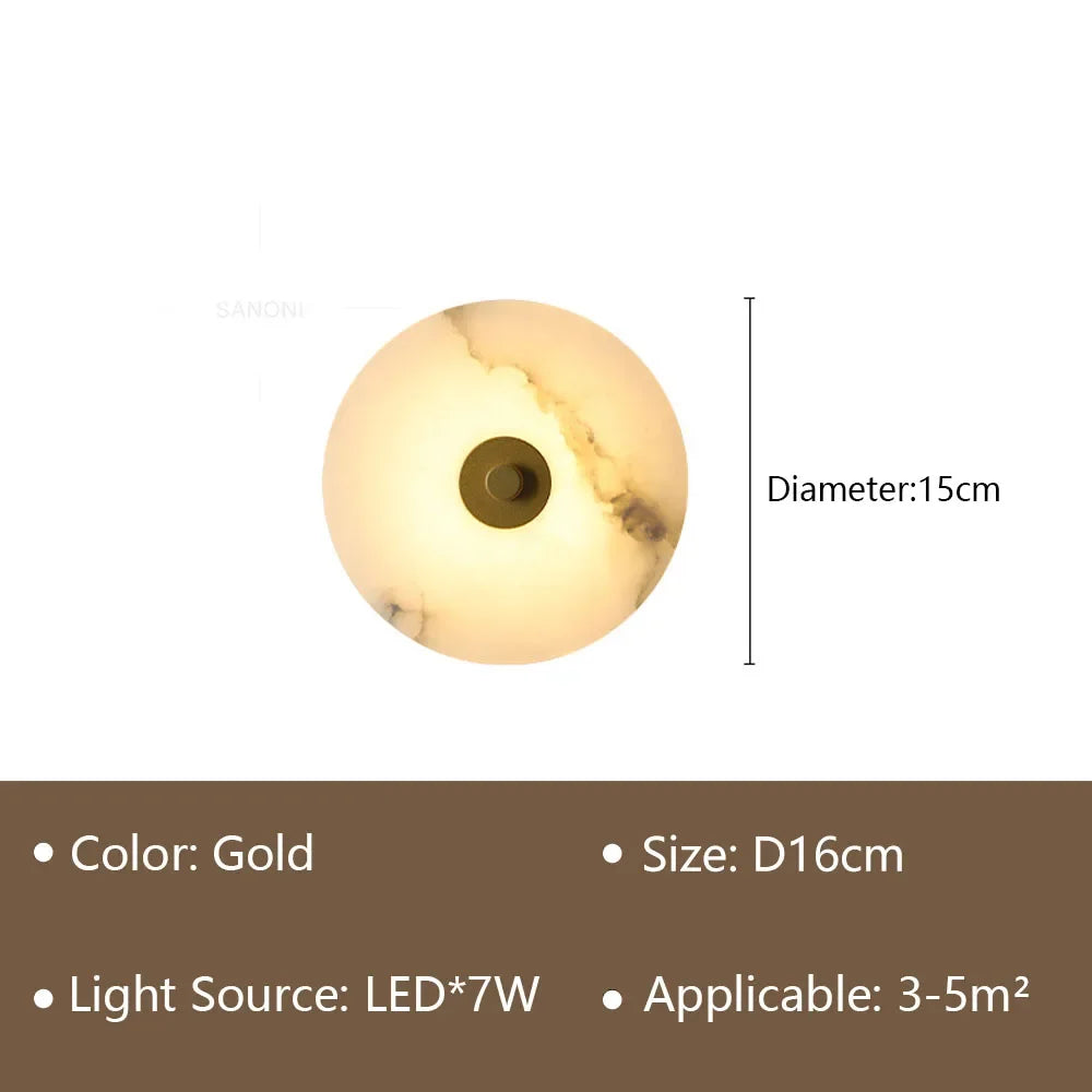 Modern LED Wall Lamp Marble Aisle Wall Sconce