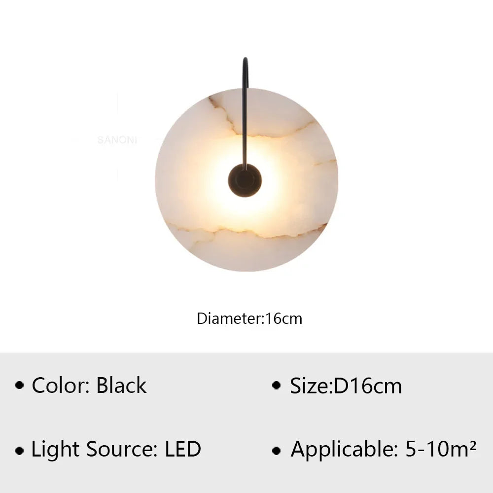 Modern LED Wall Lamp Marble Aisle Wall Sconce