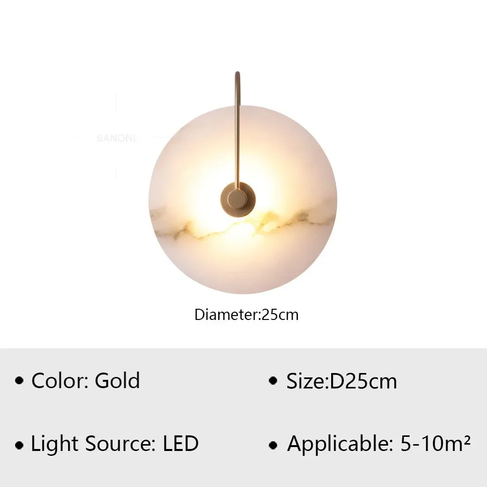 Modern LED Wall Lamp Marble Aisle Wall Sconce