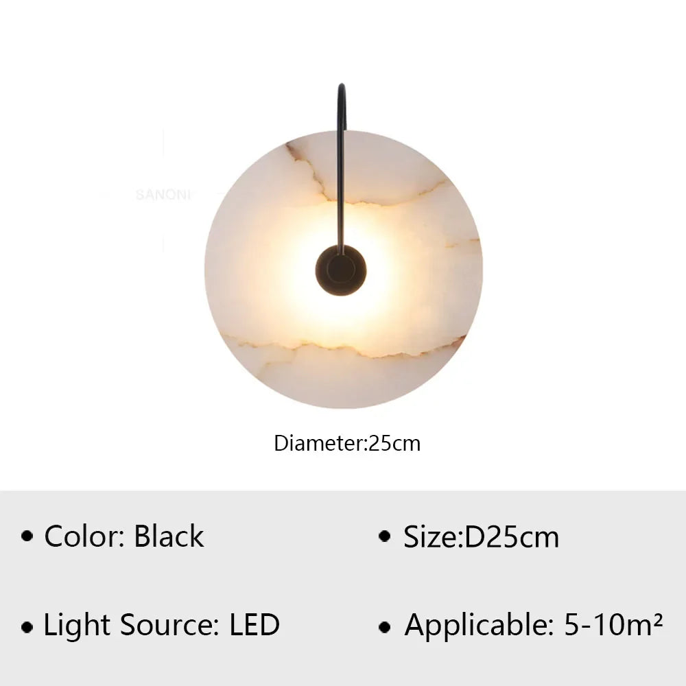 Modern LED Wall Lamp Marble Aisle Wall Sconce