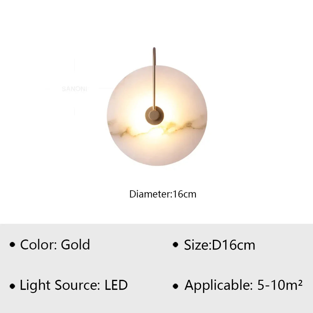 Modern LED Wall Lamp Marble Aisle Wall Sconce