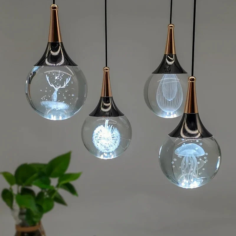 Nordic Crystal LED Pendant Light