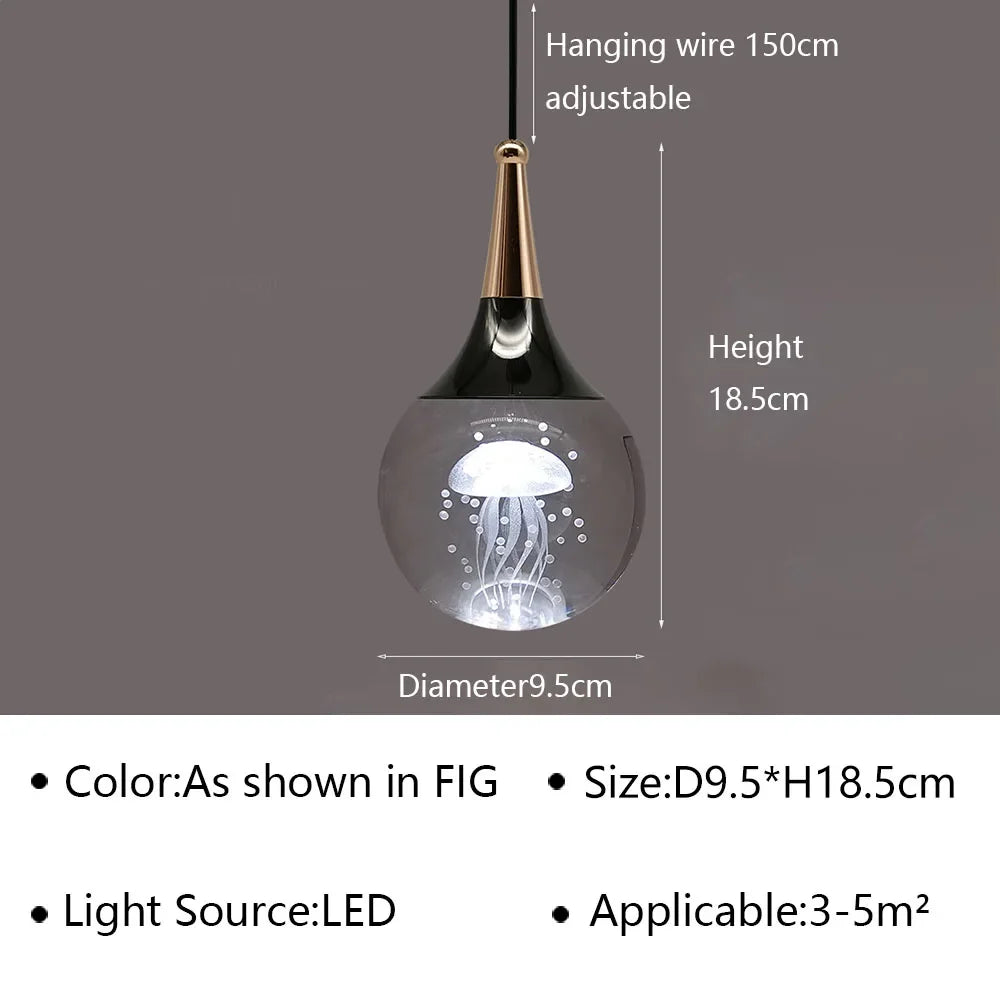 Nordic Crystal LED Pendant Light