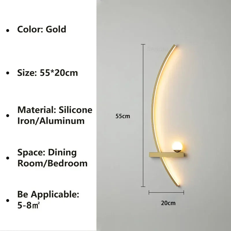 Nordic LED Wall Lamp Stripes Wall Sconce