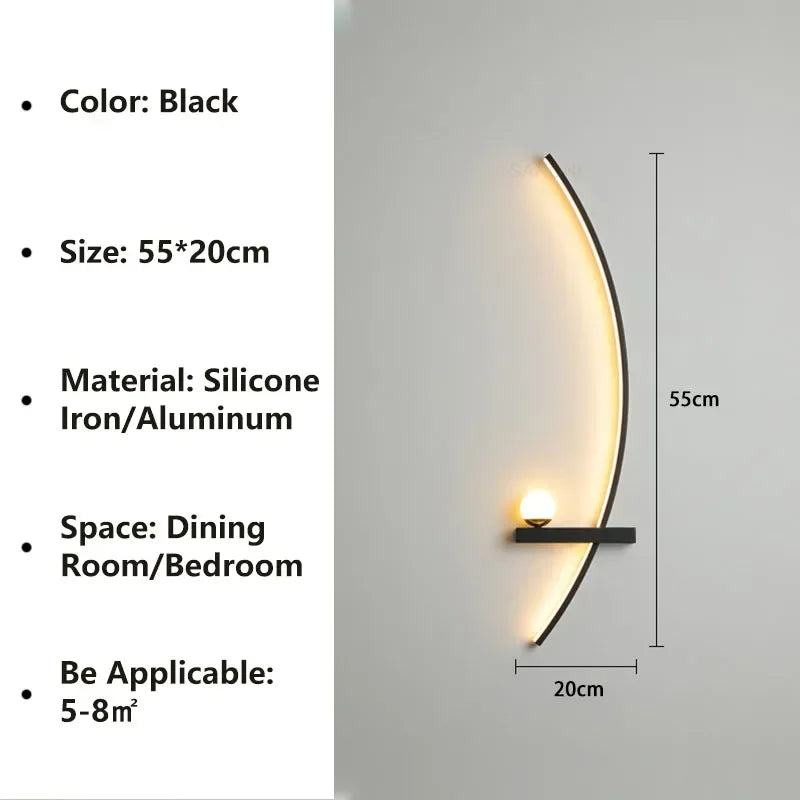 Nordic LED Wall Lamp Stripes Wall Sconce