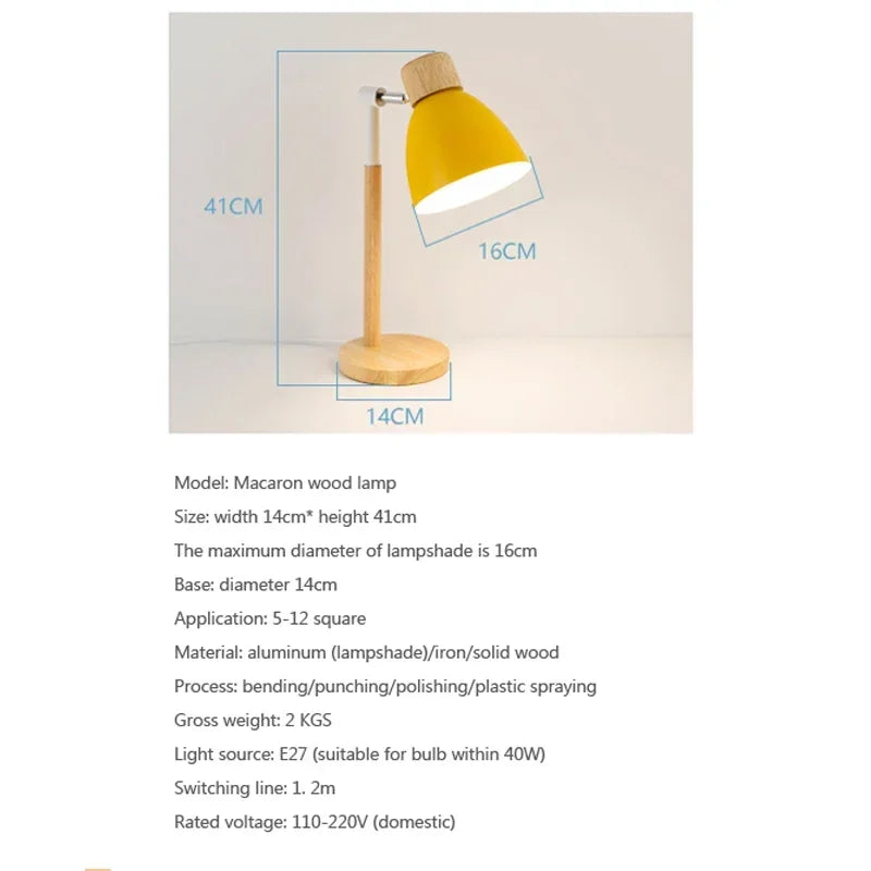 Wood Creative Nordic Table Lamp